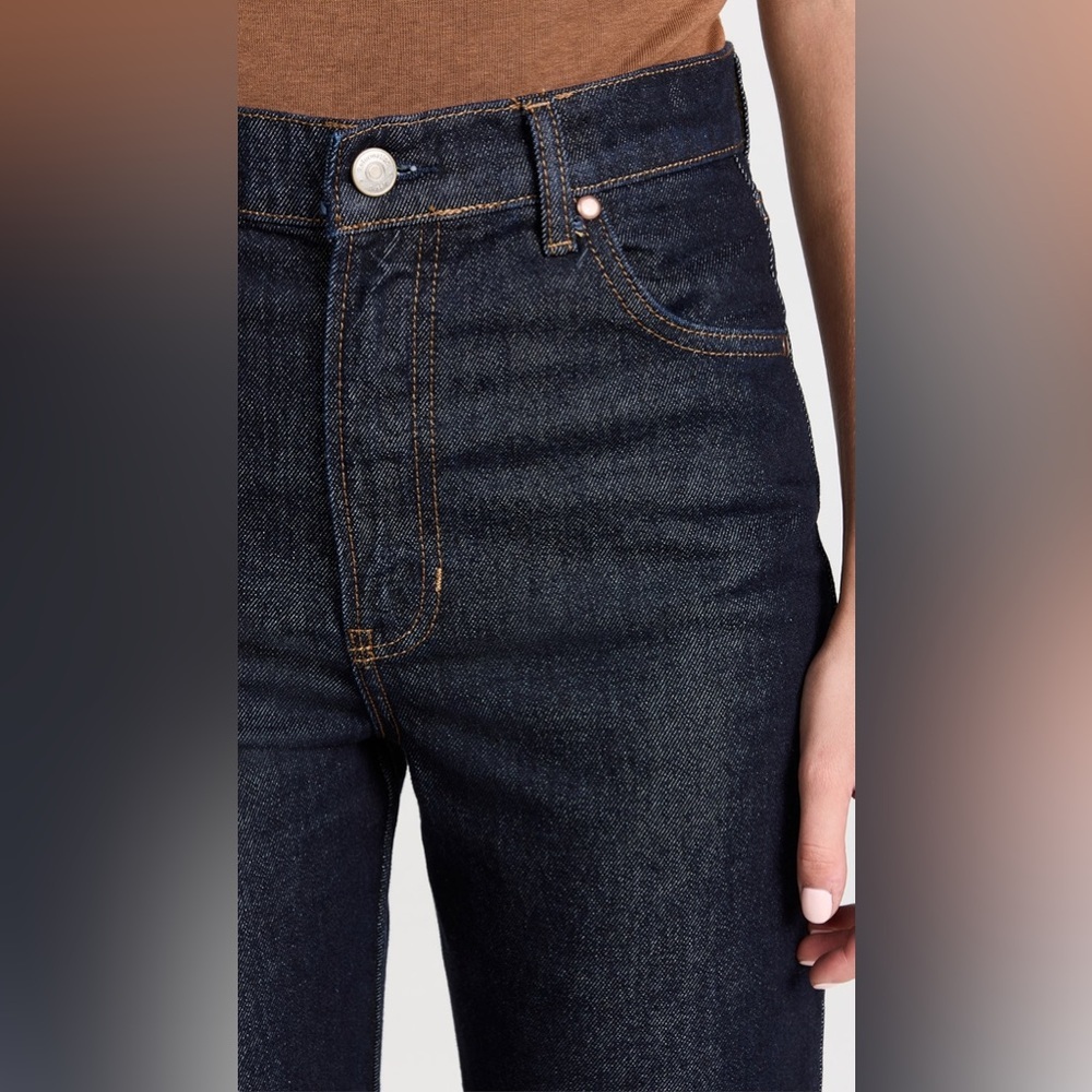 New! Reformation Cowboy High Rise Straight Long Jeans Dark Blue Denim 🤠 size 29 - Picture 4 of 16